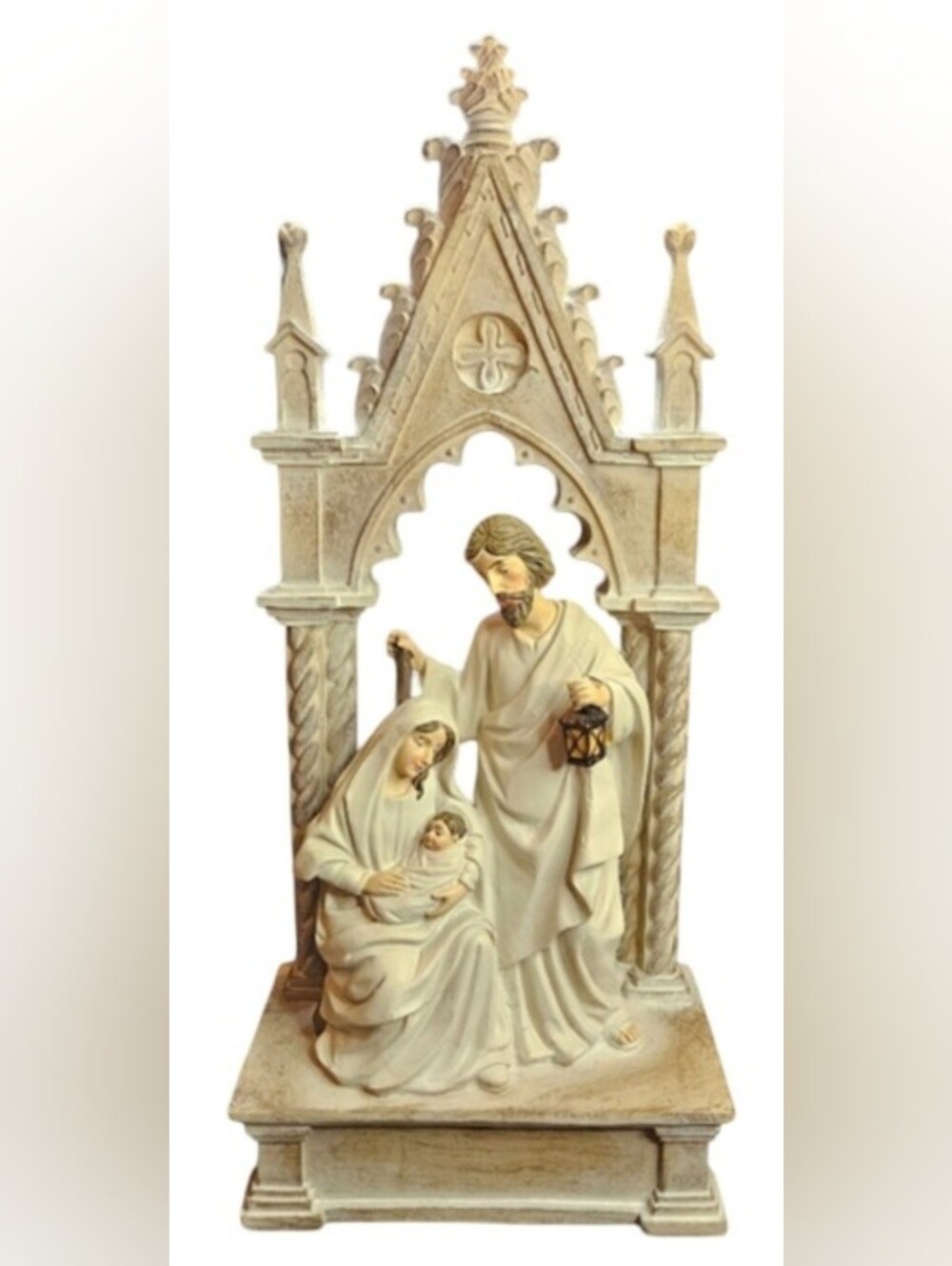 NWT RAZ Imports Holy Family Nativity Statue Cathedral Arch Decor.